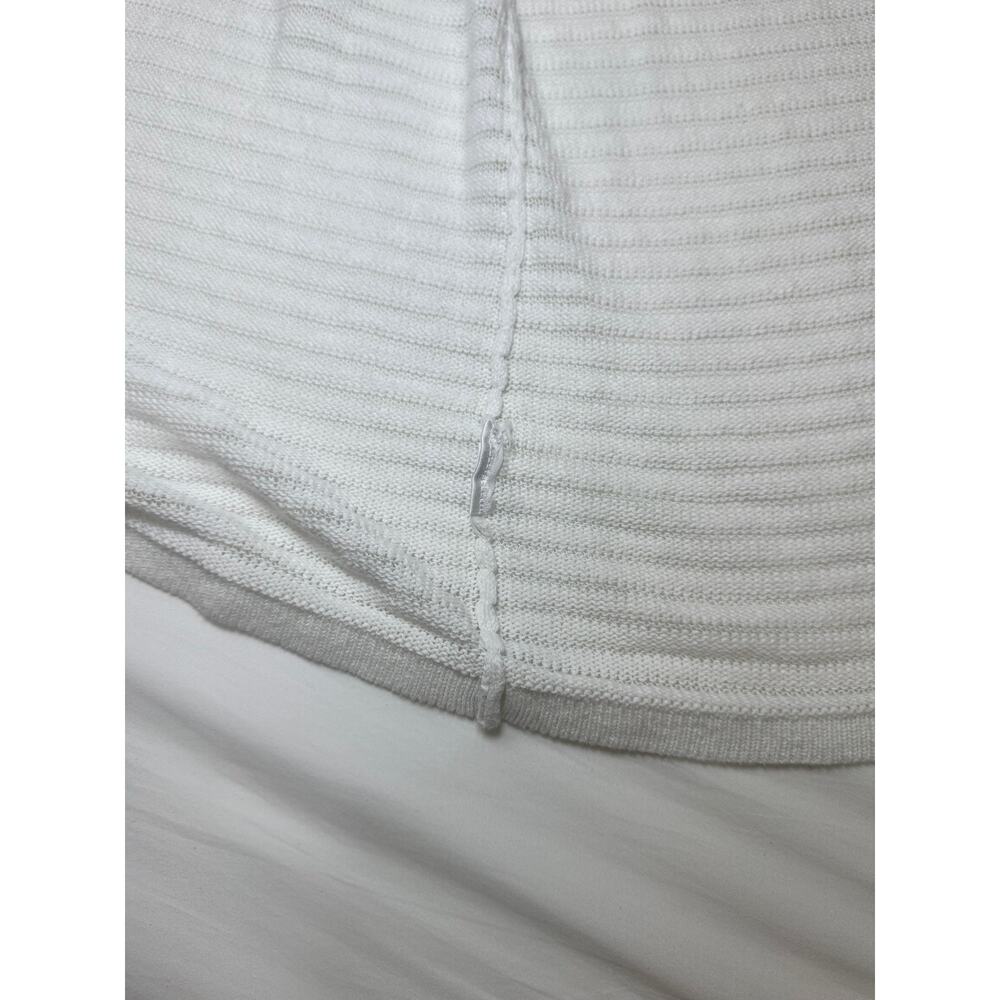 Eddie Bauer Ivory Hooded Open Front Cardigan Women’s Medium Lightweight Knit - Picture 8 of 13